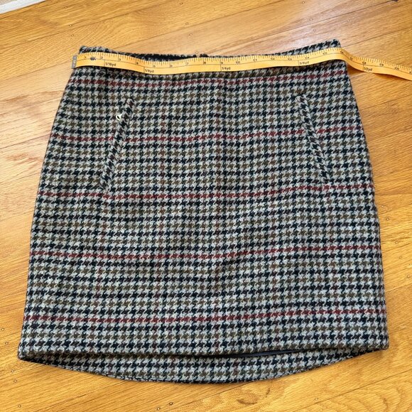 Jcrew Wool Houndstooth Mini Skirt - Picture 1 of 9
